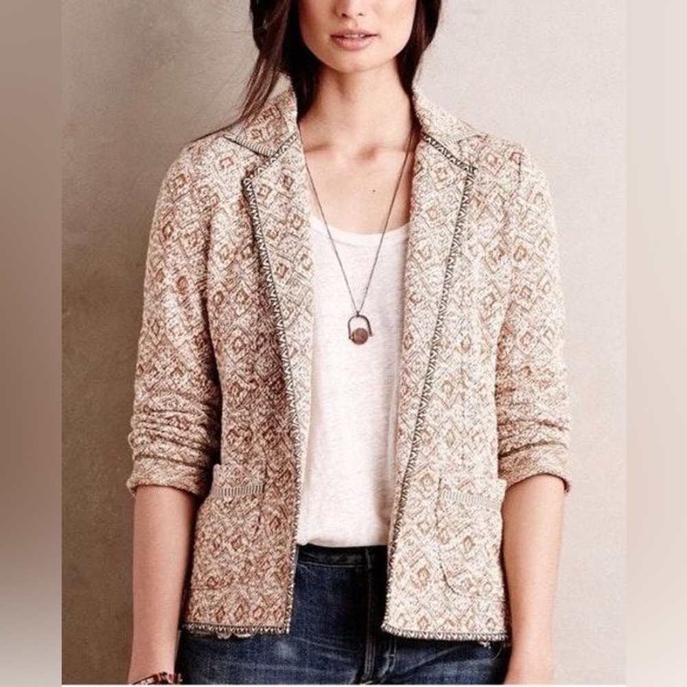 Anthropologie Saturday Sunday Paracas Knit Blazer Style Cardigan size XS